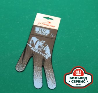 Перчатка Longoni Renzline Billiard Player Velcro черная/синяя левая безразмерная
