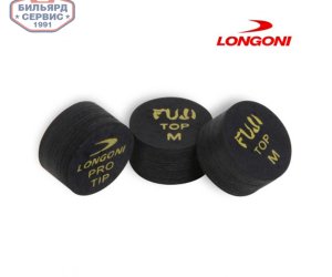 Наклейка для кия Longoni Fuji Black ø14мм Medium 1шт.