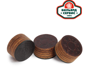 Наклейка для кия Гриза, 13 мм, М, 6 слоёв, бежевая, кожа КРС