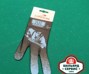 Перчатка Longoni Renzline Billiard Player Velcro черная/синяя левая безразмерная